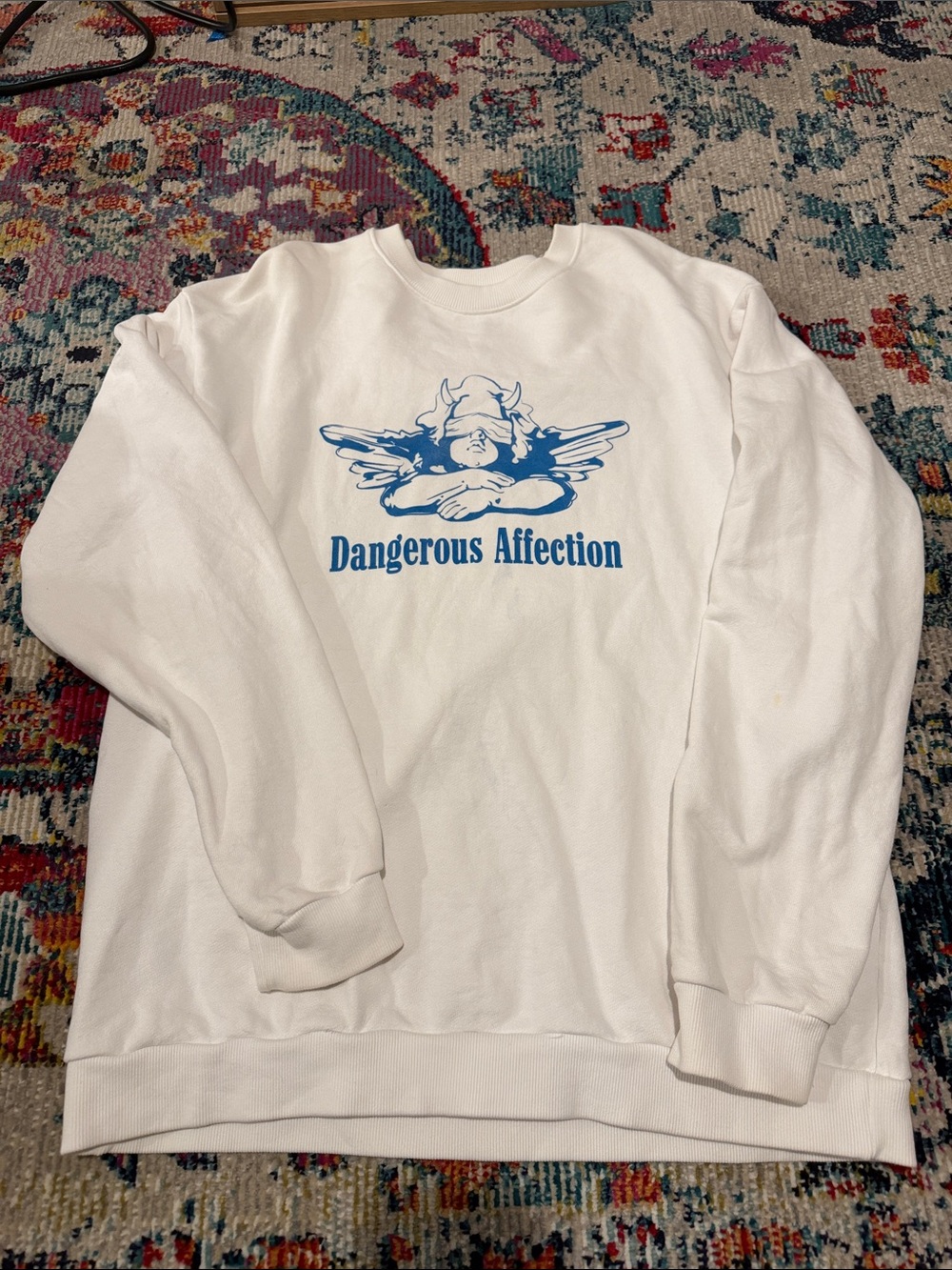 Boys Lie Dangerous Affection White Crewneck